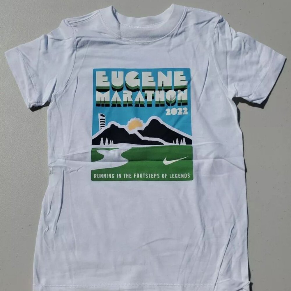 Nike Eugene Marathon 2022 Youth Extra Small YXS Shirt T-Shirt Running Oregon